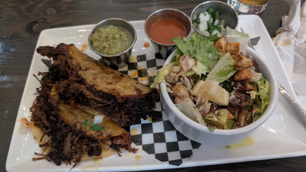 Brisket Tacos and Ceasar Salad, Two Peaks Brewing Ltd.