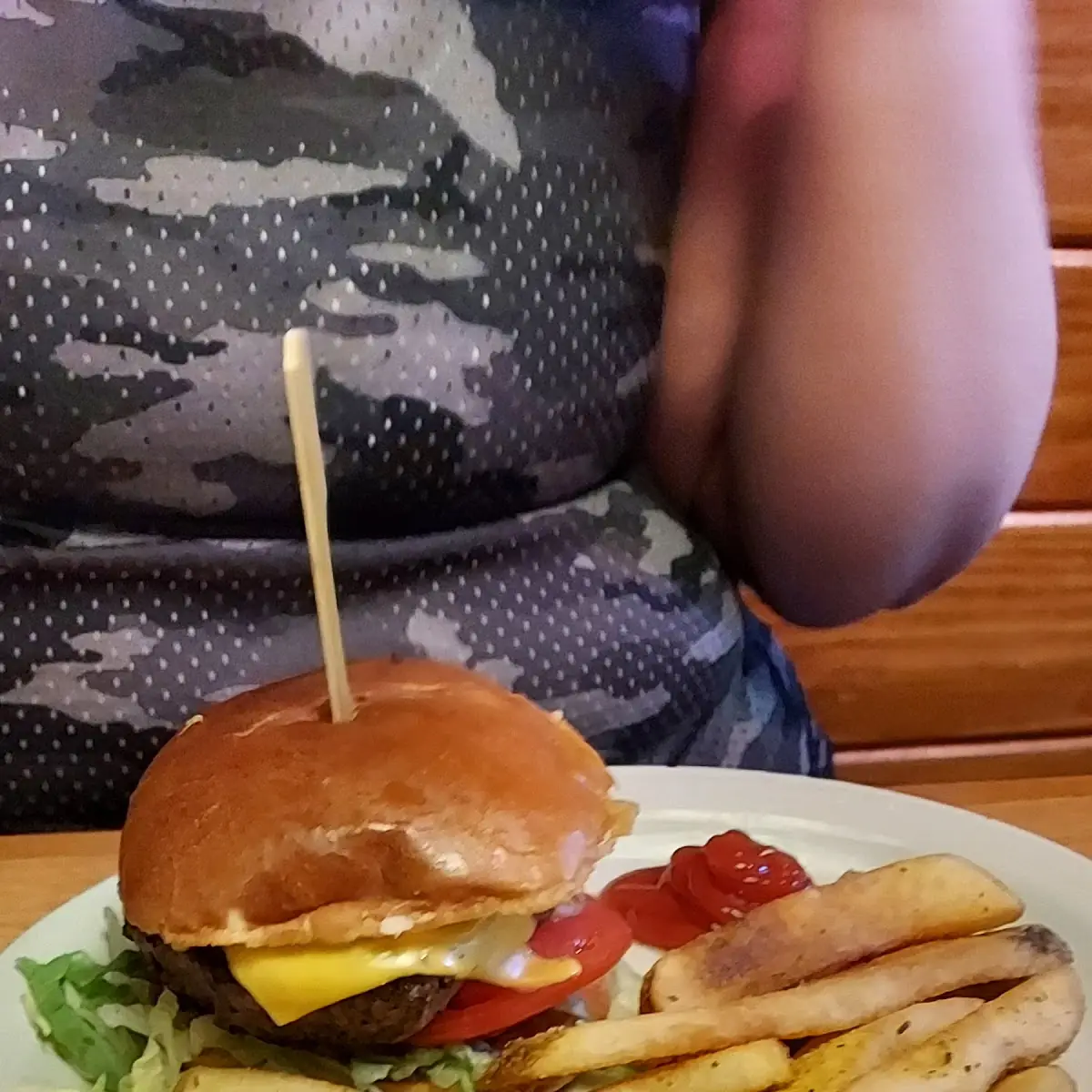 American Cheeseburger with Steak Fries