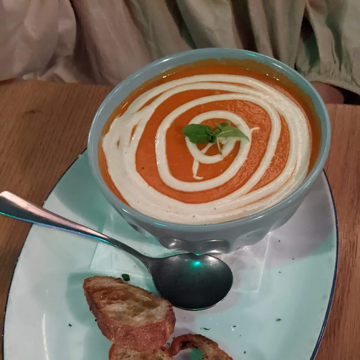 Roasted Red Pepper Tomato & Tahini Soup