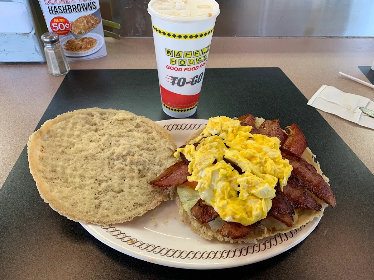 Waffle Bacon Egg and Cheese Sandwich