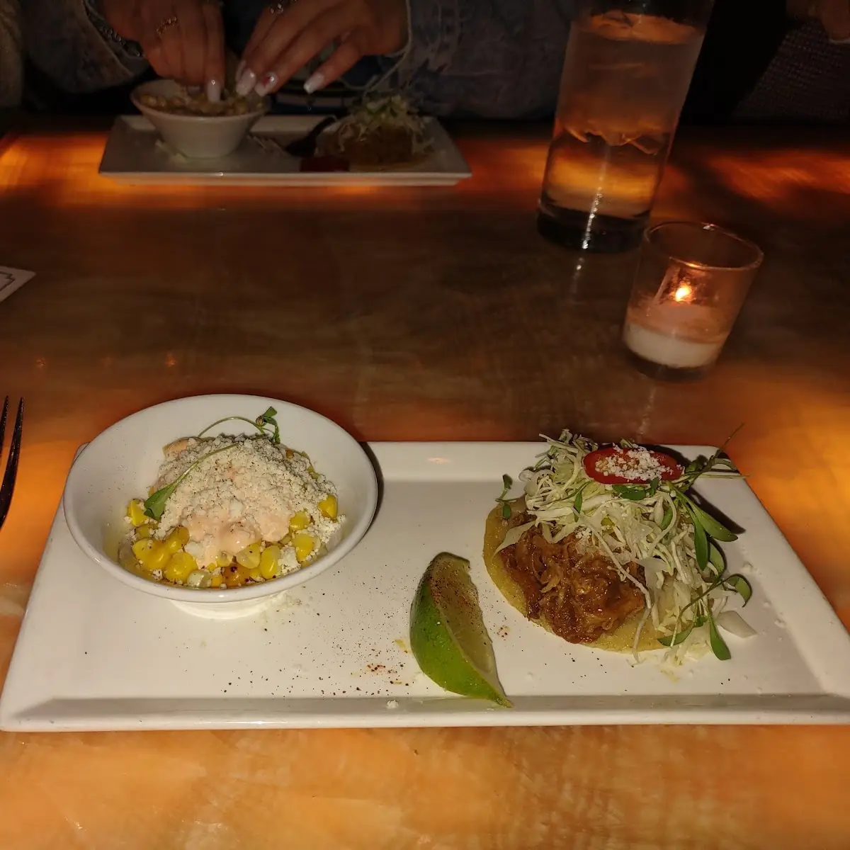 Taco Salad with Cream Corn Santa Fe Style