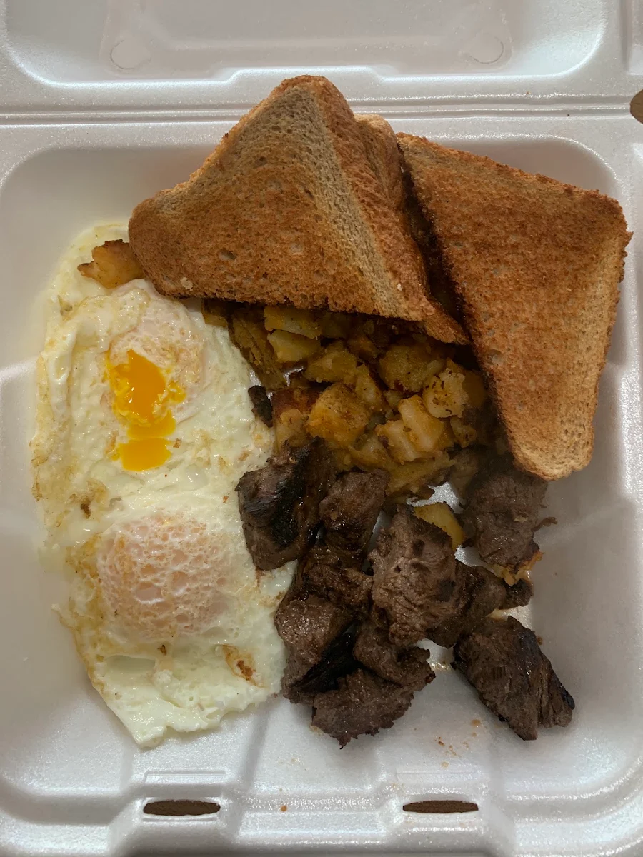 Steak-Tips Eggs Home Fries