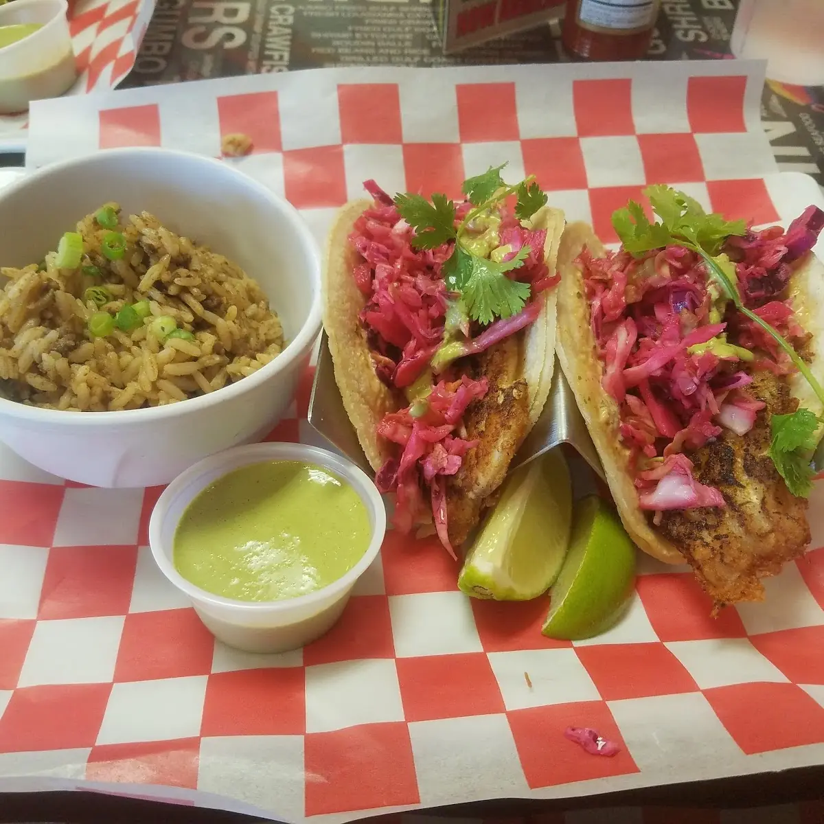 Blackened Catfish Taco Platter