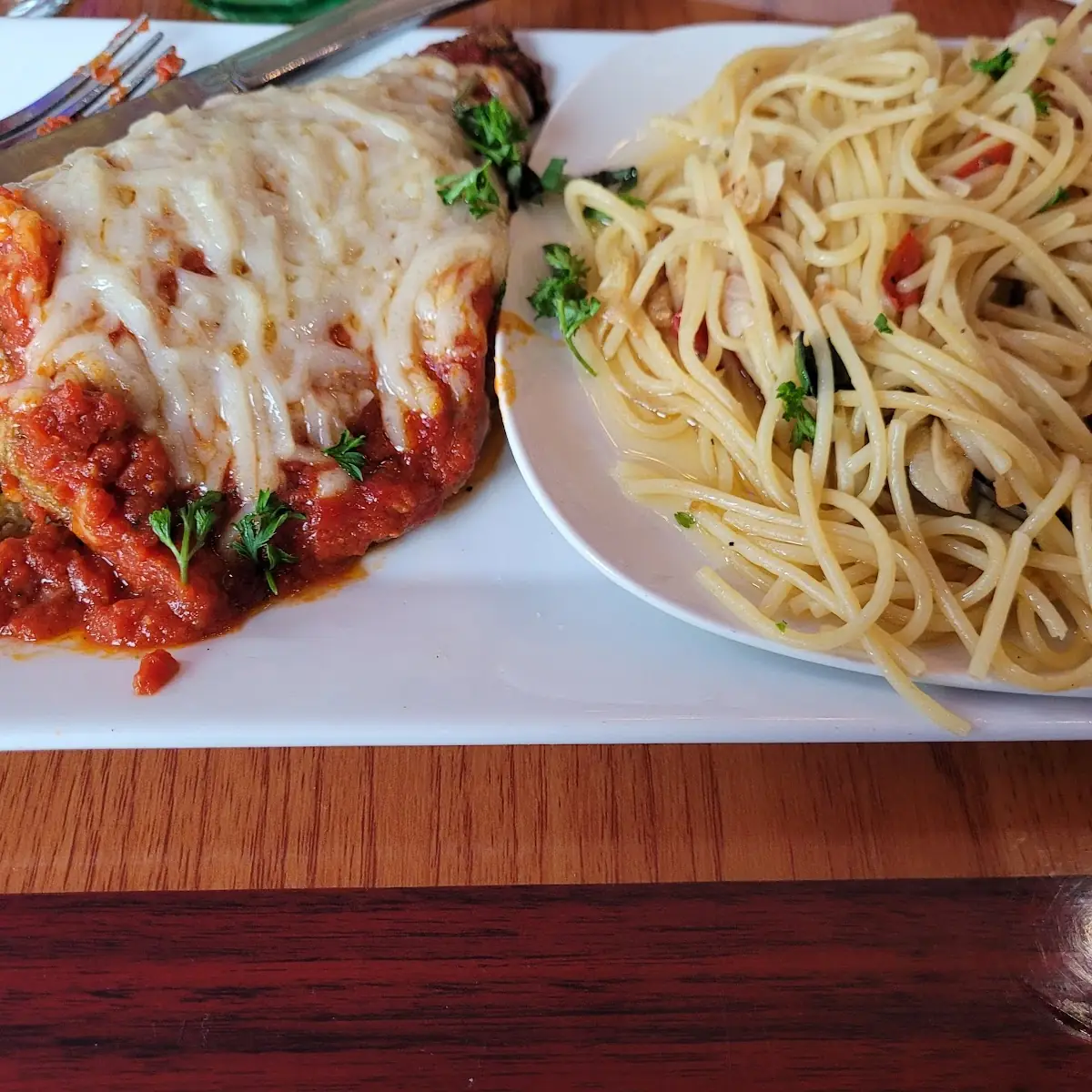 Eggplant Parmigiana Spaghetti