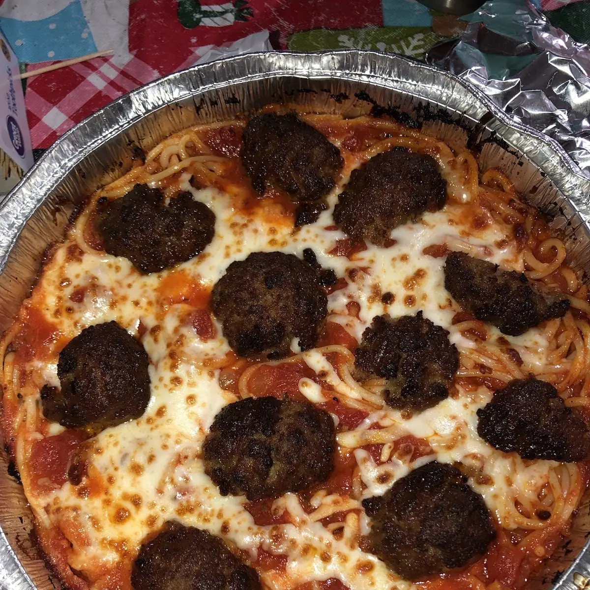 Meatball Pepperoni Pizza