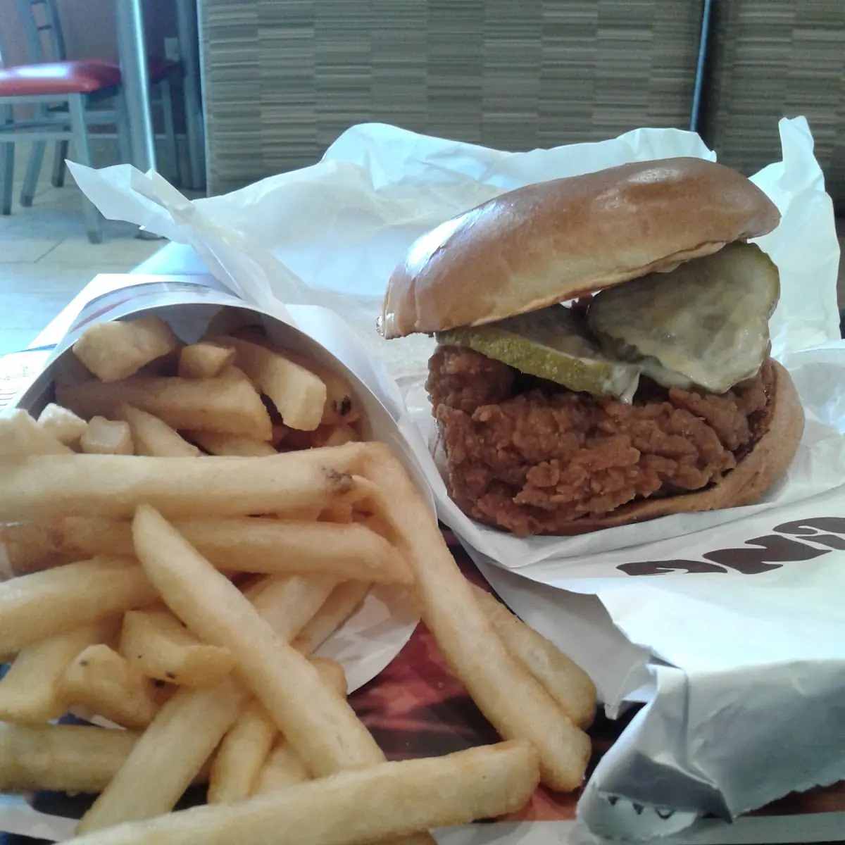 Hand Breaded Chicken Sandwich with Fries