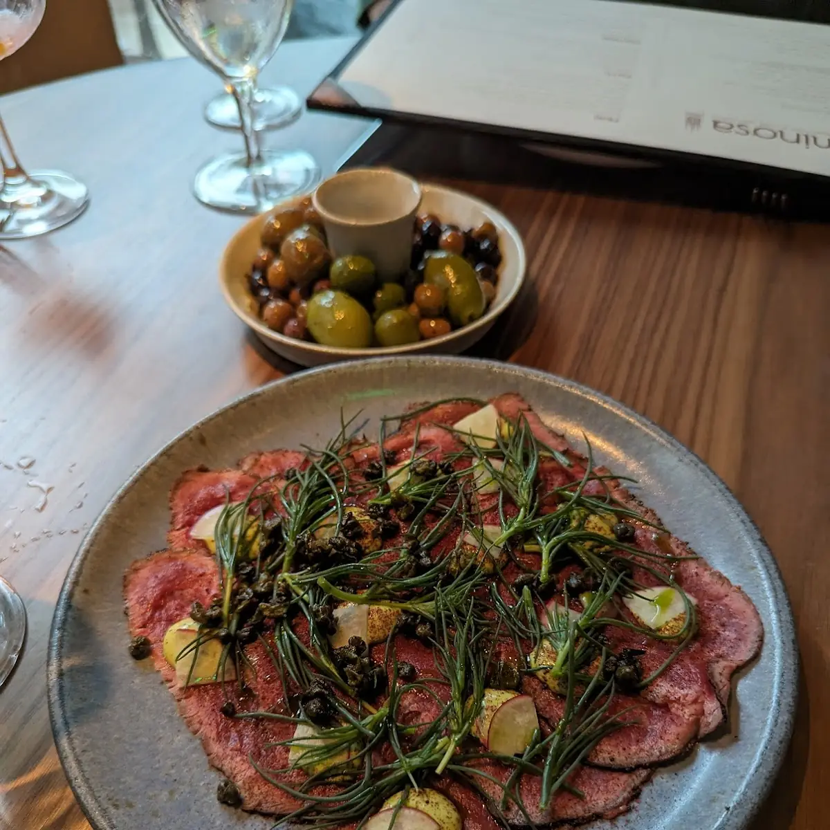 Apple Brandy Beef Carpaccio Appetizer