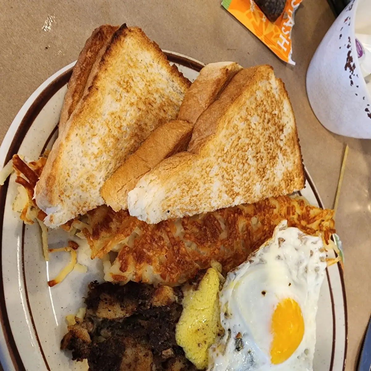 Eggs Hash and Hash Browns