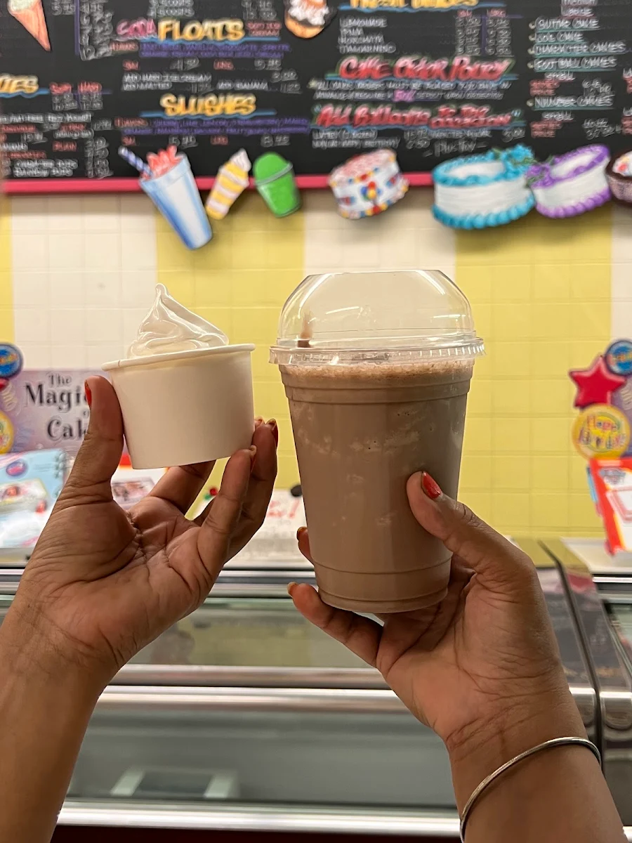 Soft Serve and Coke Float with Chocolate Ice Cream