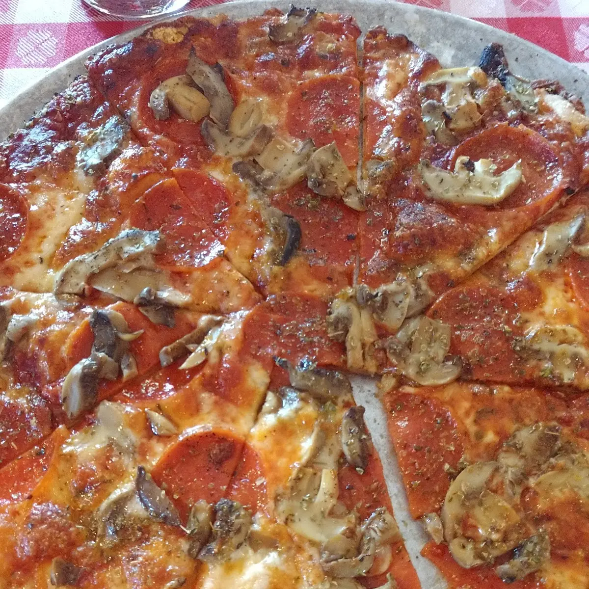 Pepperoni and Mushroom Pizza