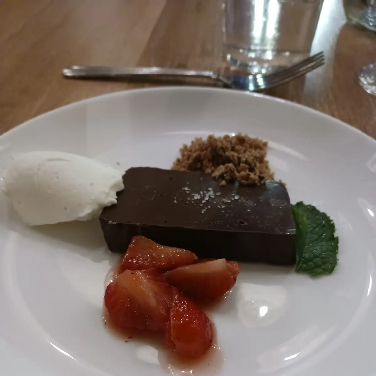 Dark Chocolate Torte Deconstructed