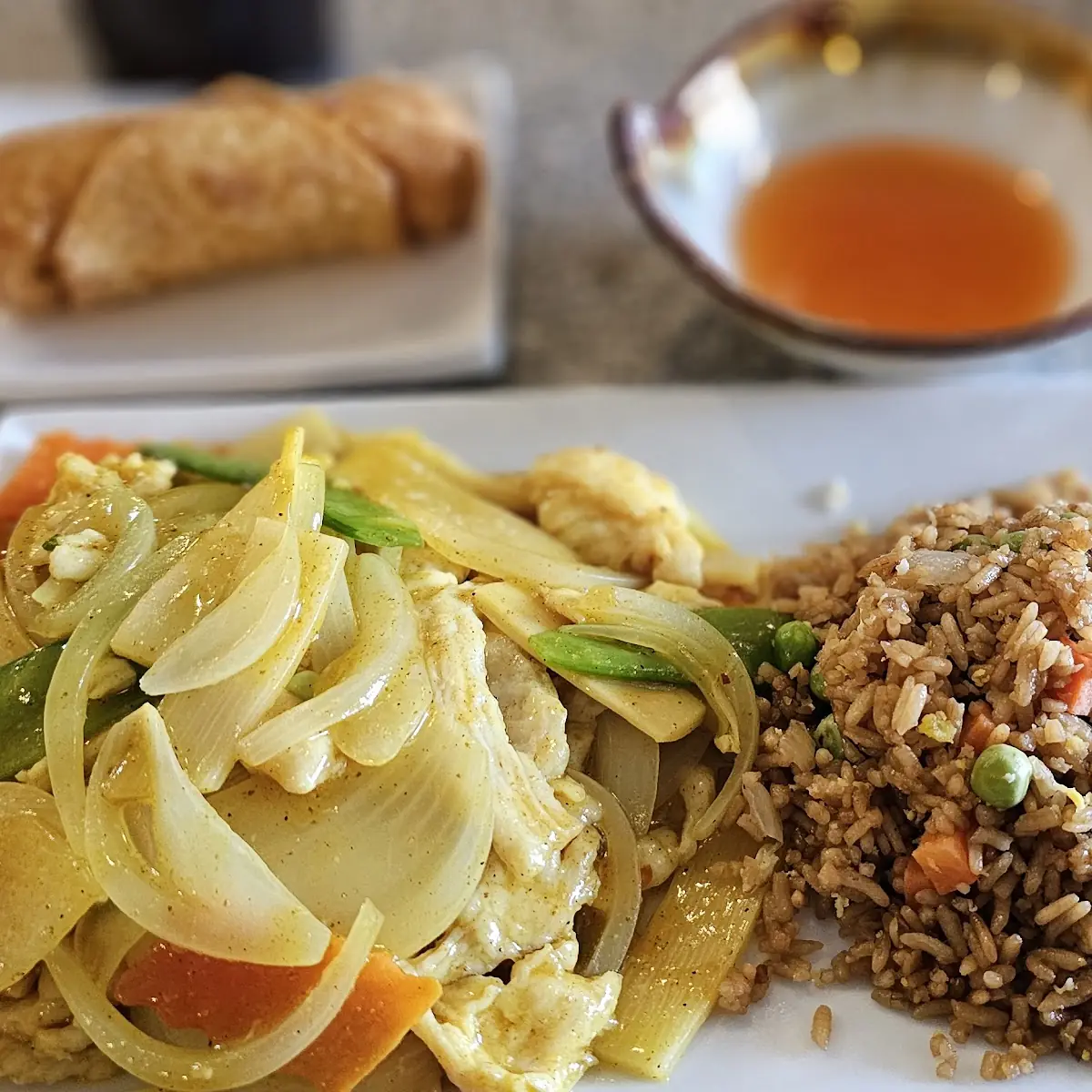 Curry Chicken Combination Platter