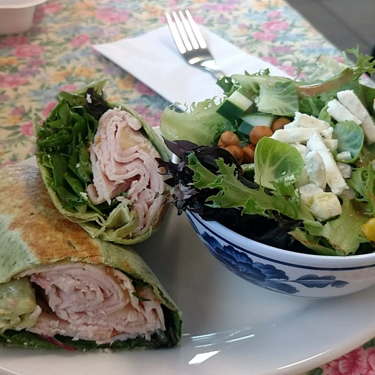 Turkey Wrap with Side Salad