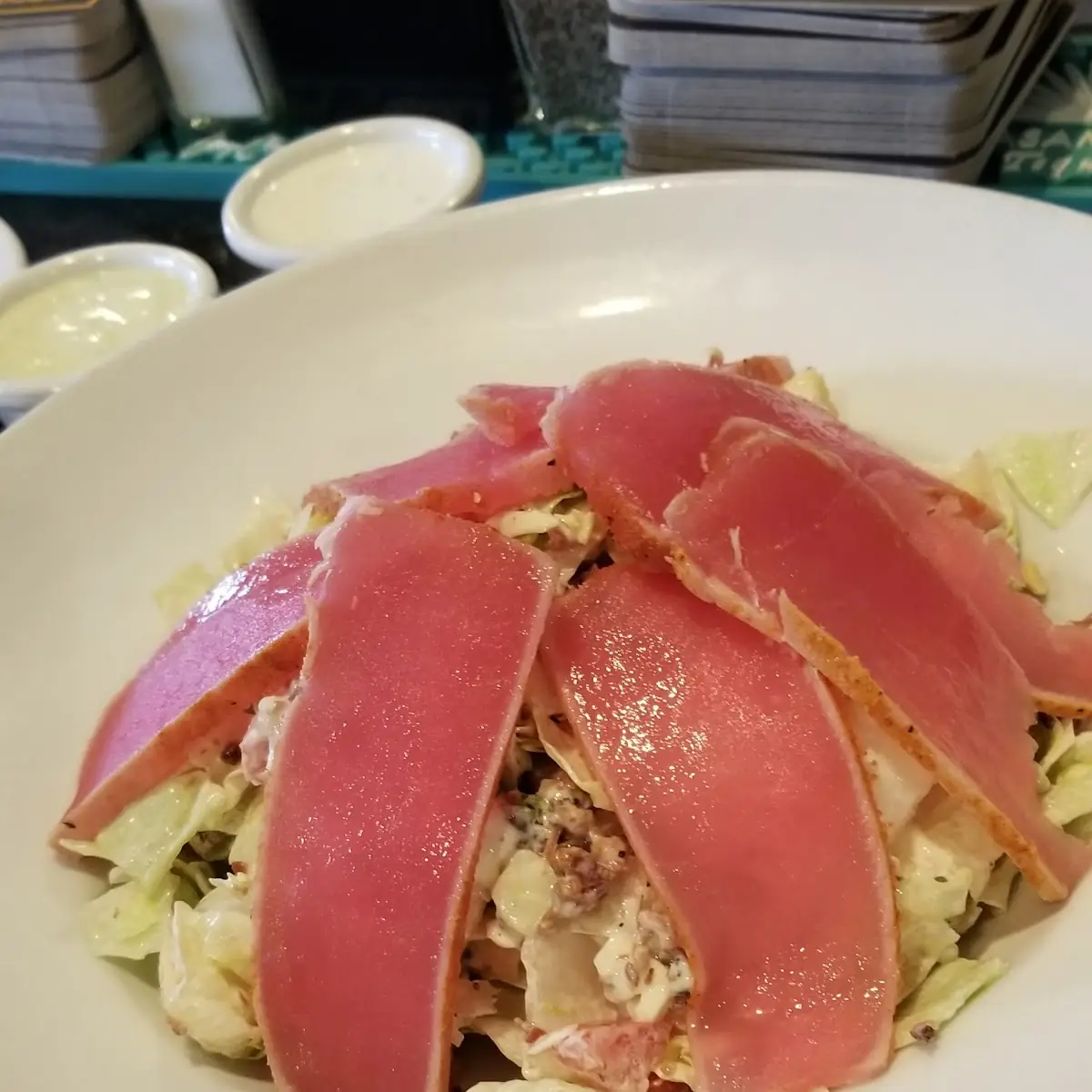 Chopped Wedge Salad with Seared Ahi