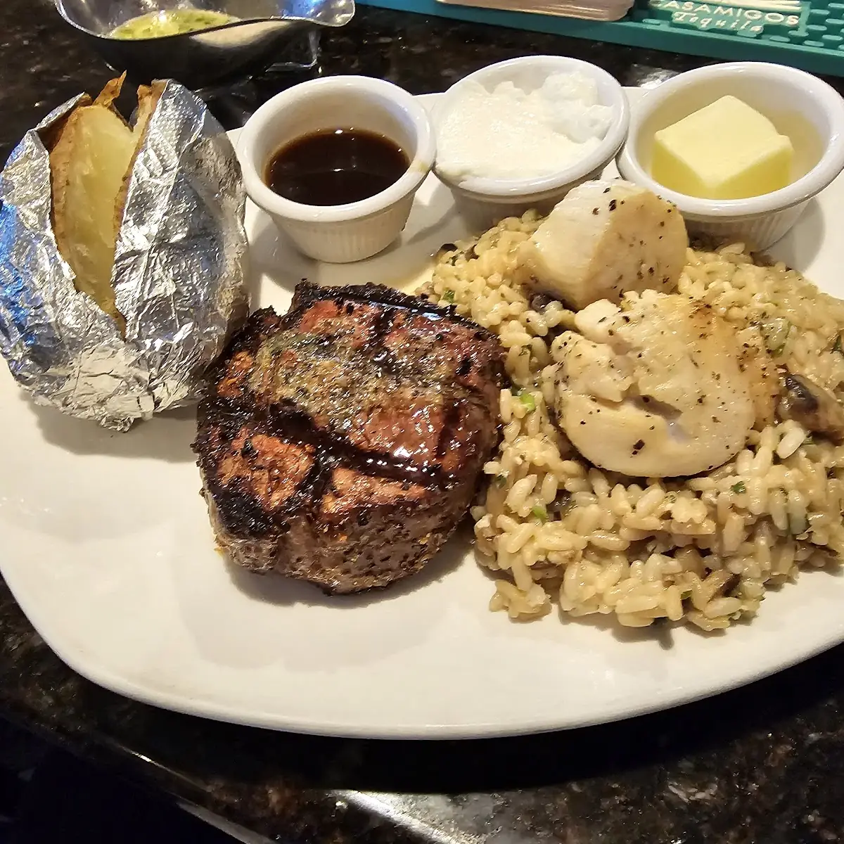 Petite Filet Mignon with Scallops