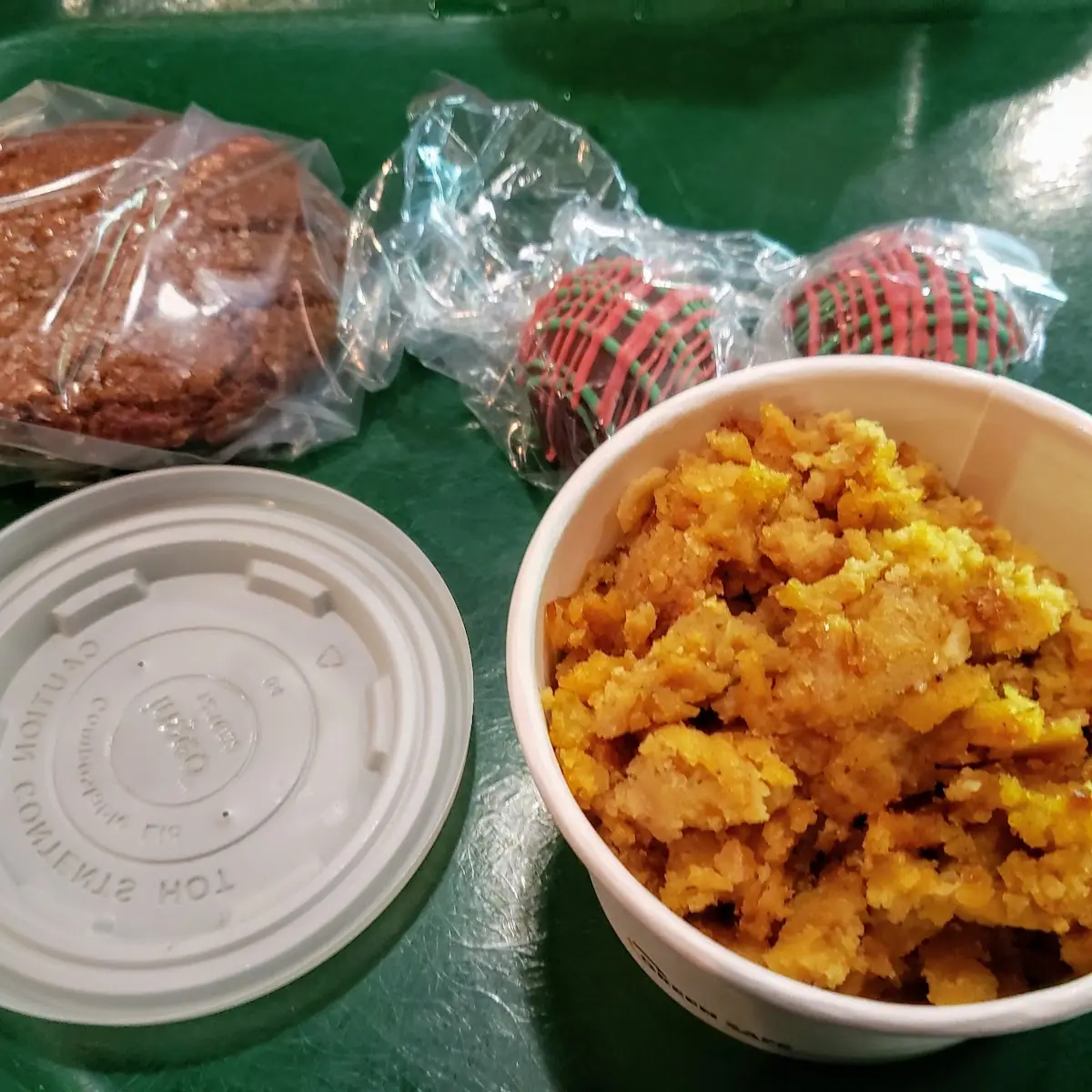 Cornbread Stuffing Molasses Cookie and Buckeyes