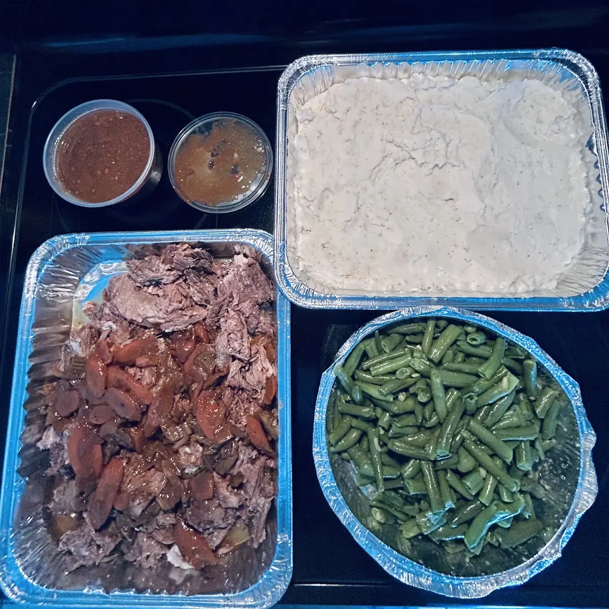 Roast Beef Mashed Potatoes Green Beans