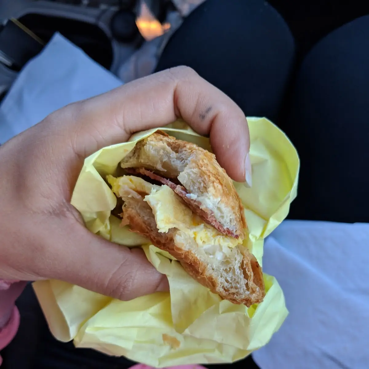 Turkey Bacon Egg and Cheese Croissant