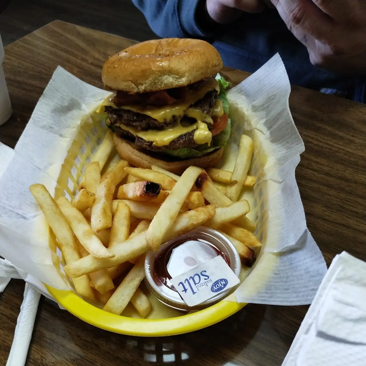 Bacon Cheeseburger and Fries