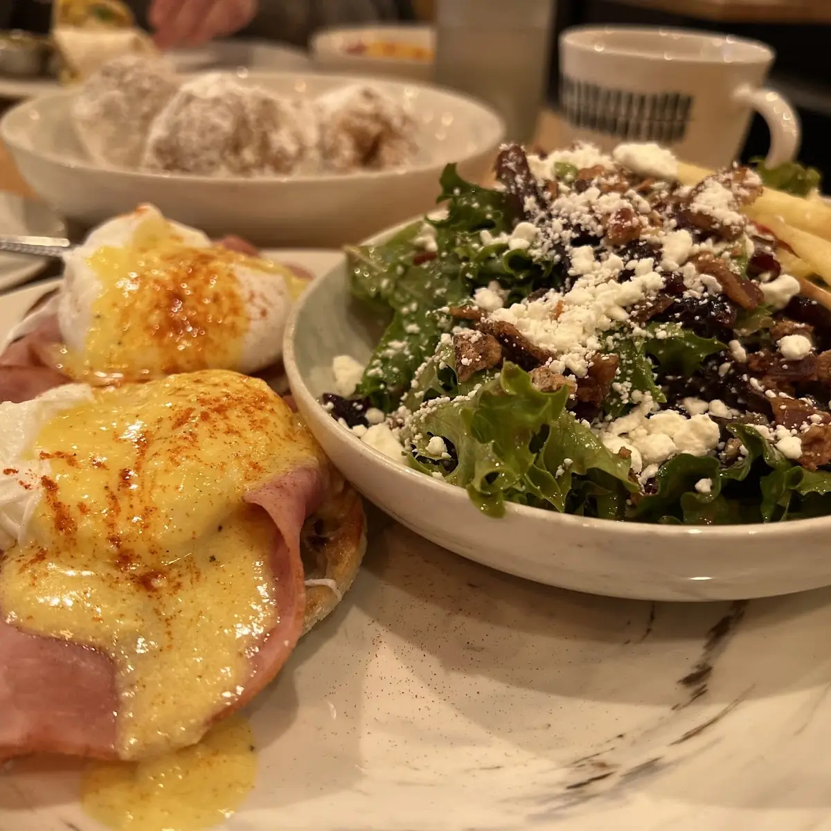 Eggs Benedict with Side Salad