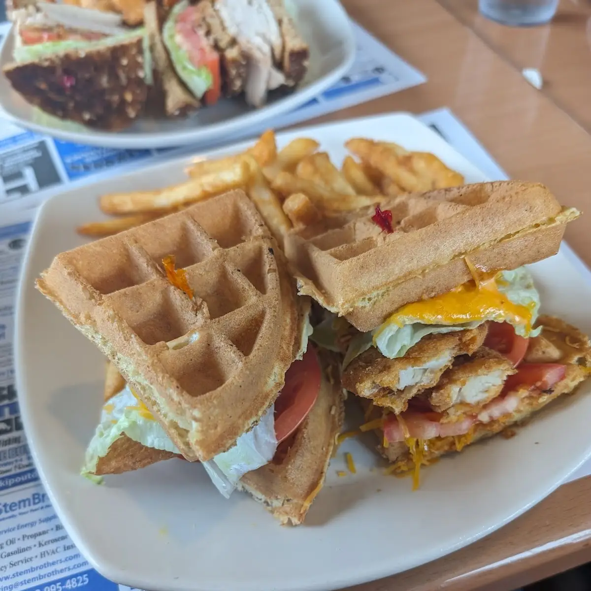 Chicken and Waffles with Fries