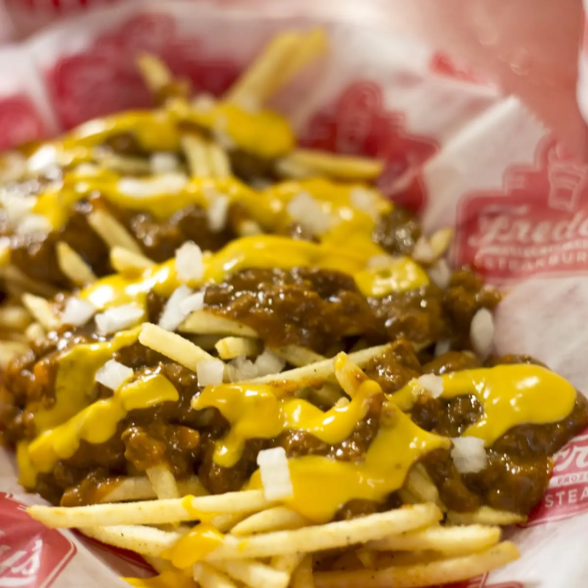 Chili Cheese Fries with Onions