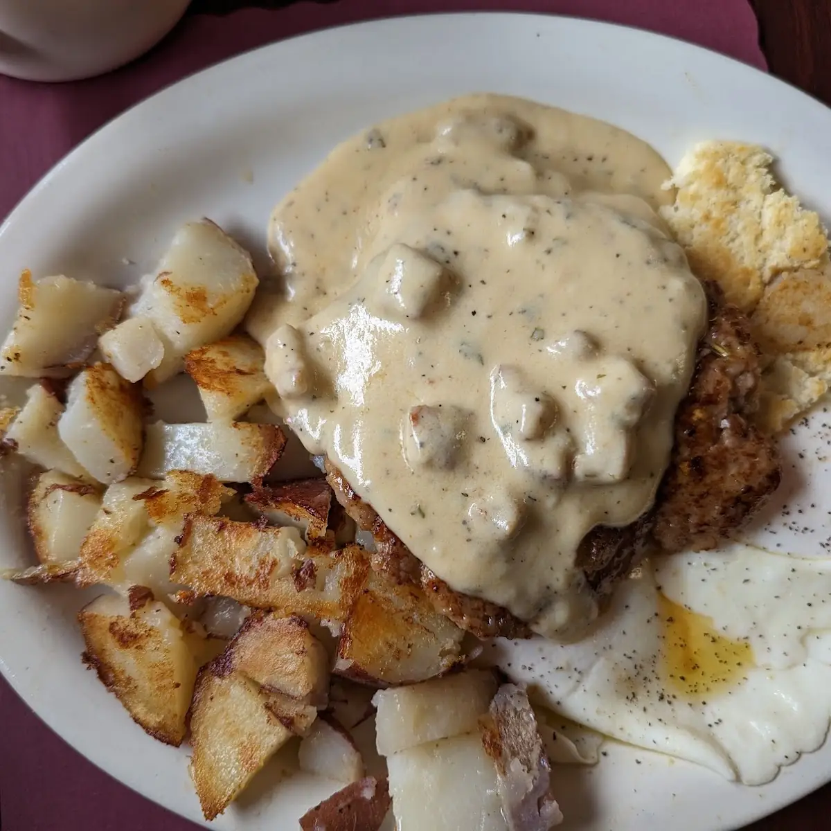 Country Fried Steak and Eggs