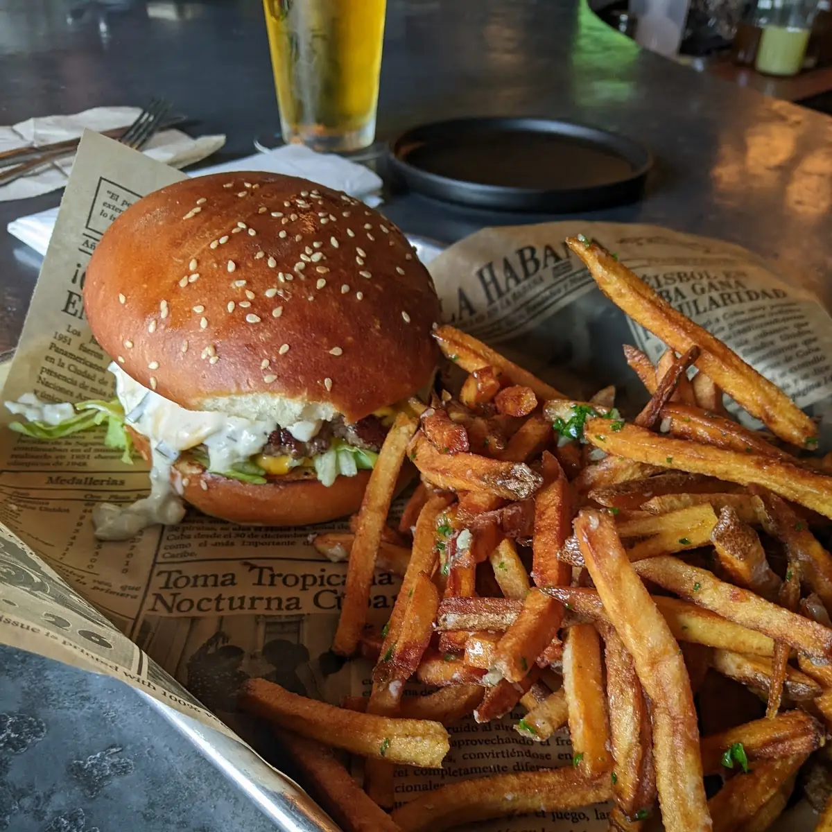 Smash Burger and Fries