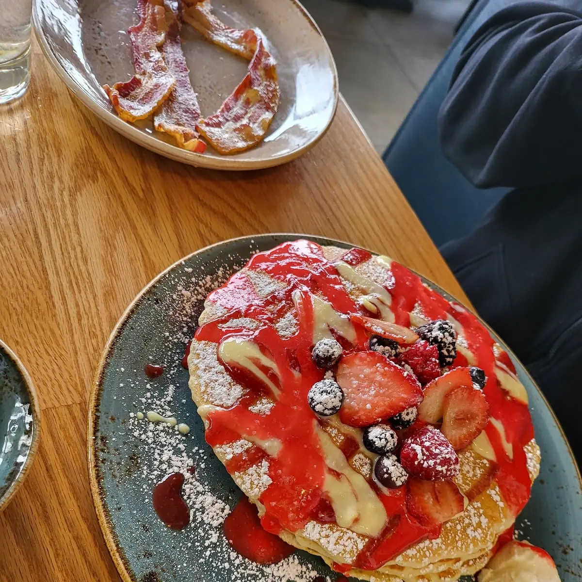 Honey Berry Pancake Breakfast