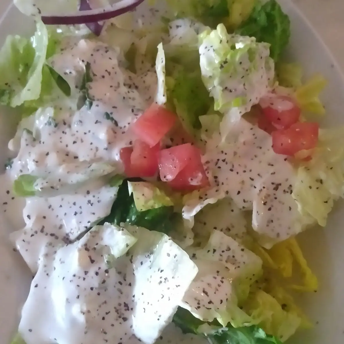 Salad with Blue Cheese Dressing