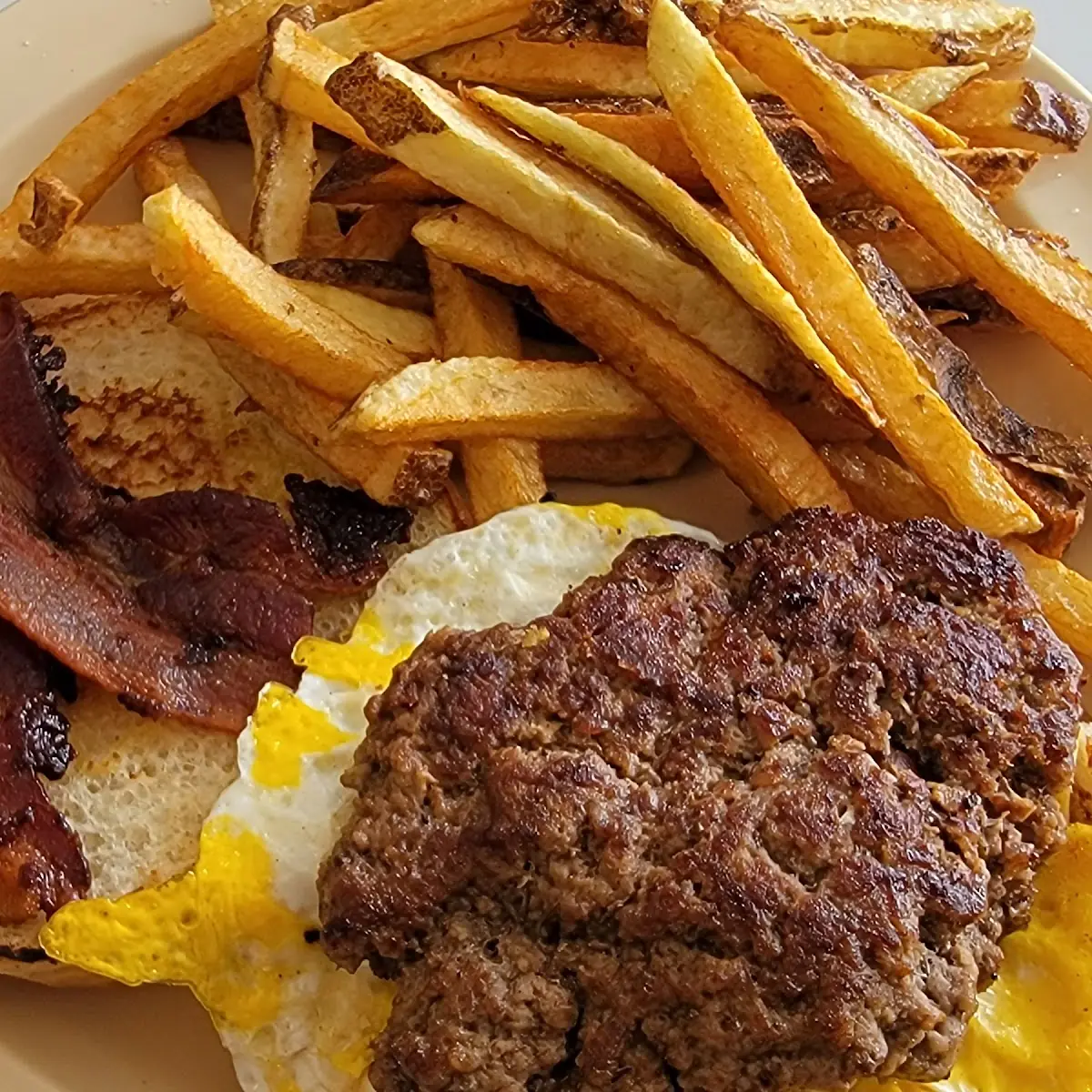 Bacon Cheeseburger with Fried Egg