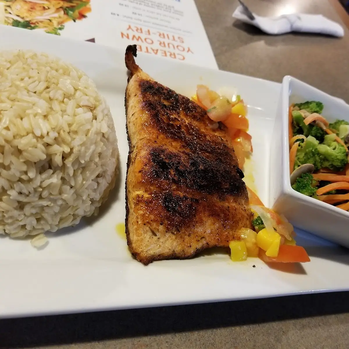 Salmon Brown Rice