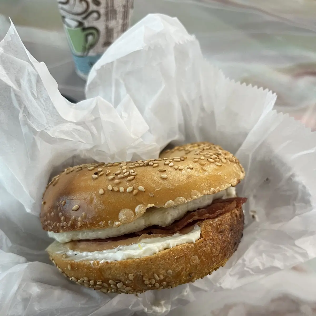 Bacon Egg & Cheese L Bagel Sandwich