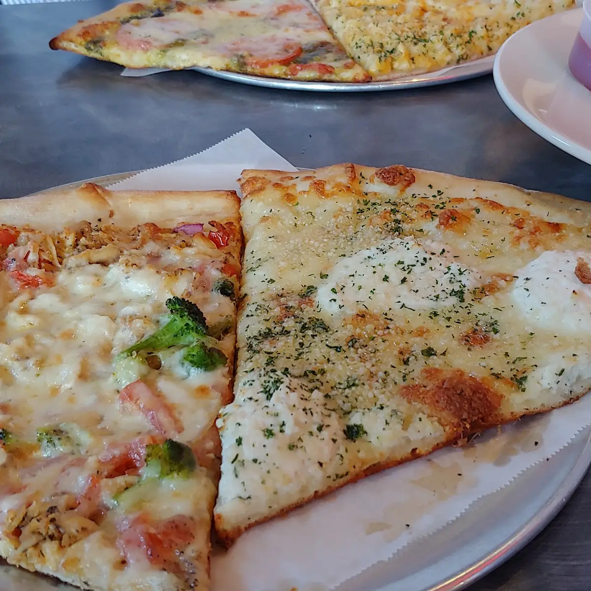 White Pizza Slice