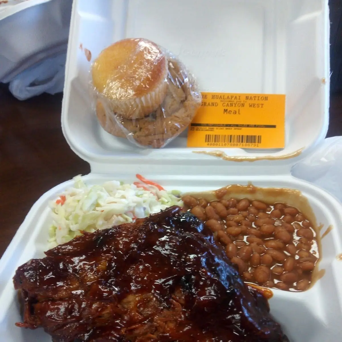 BBQ Ribs Slaw Baked Beans