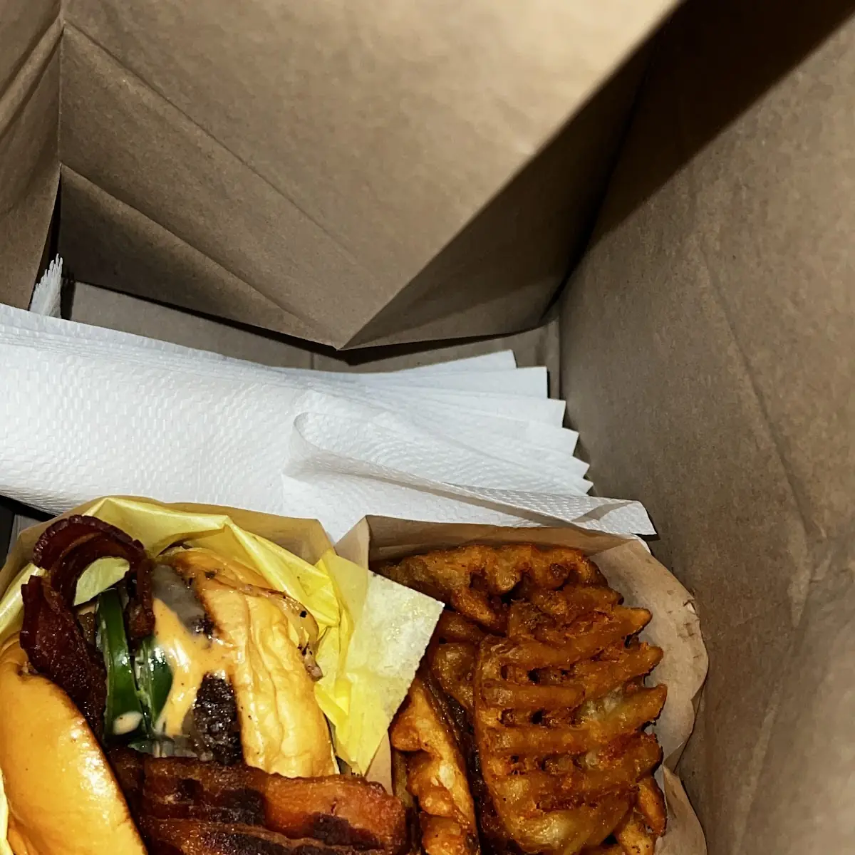 Burger Waffle Fries