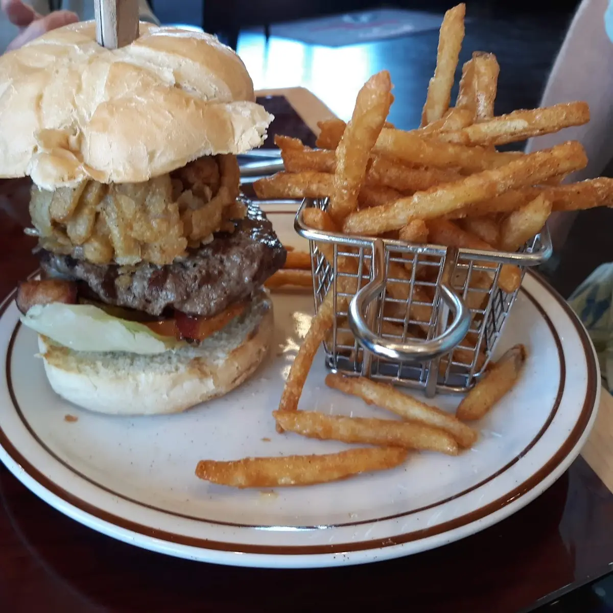 Bacon Cheeseburger and Fries