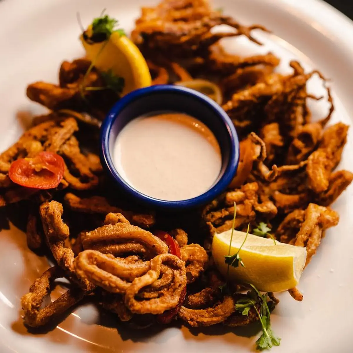 Chipotle Crusted Flash Fried Calamari Chipotle Aioli