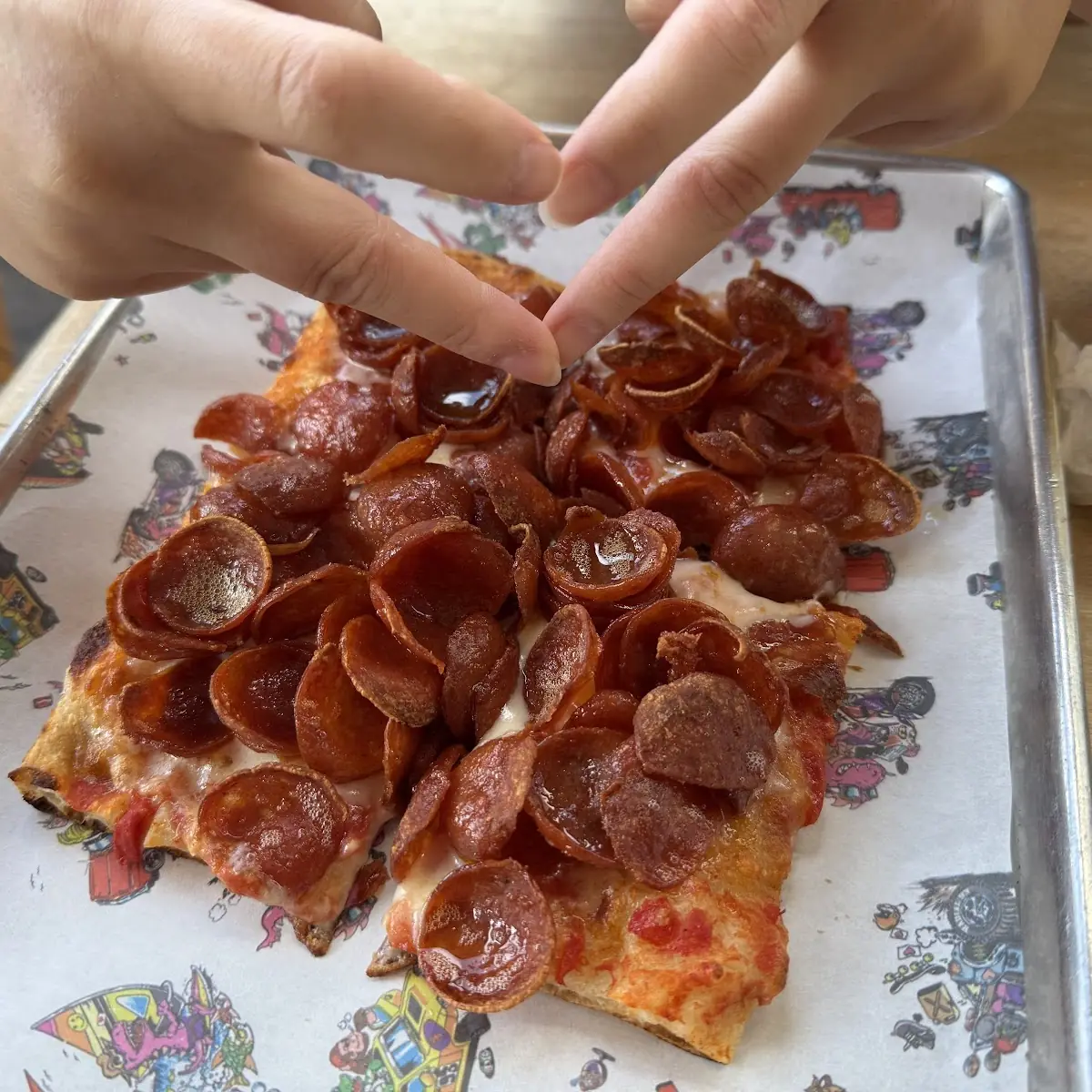 Square Crust Pepperoni Pizza Slice