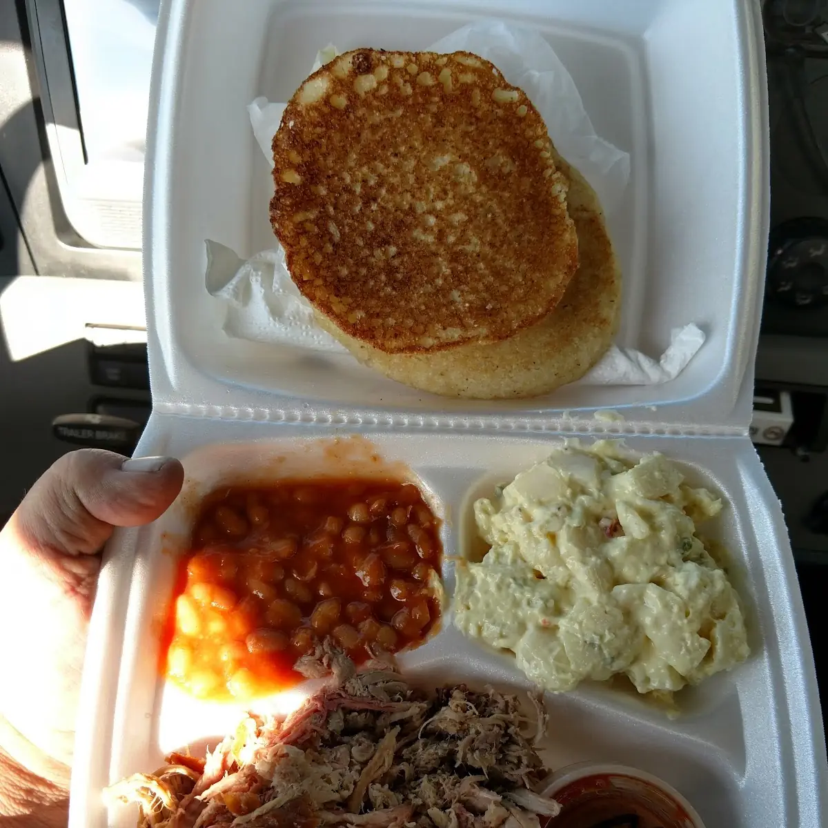 Pulled Pork Potato Salad & Baked Beans