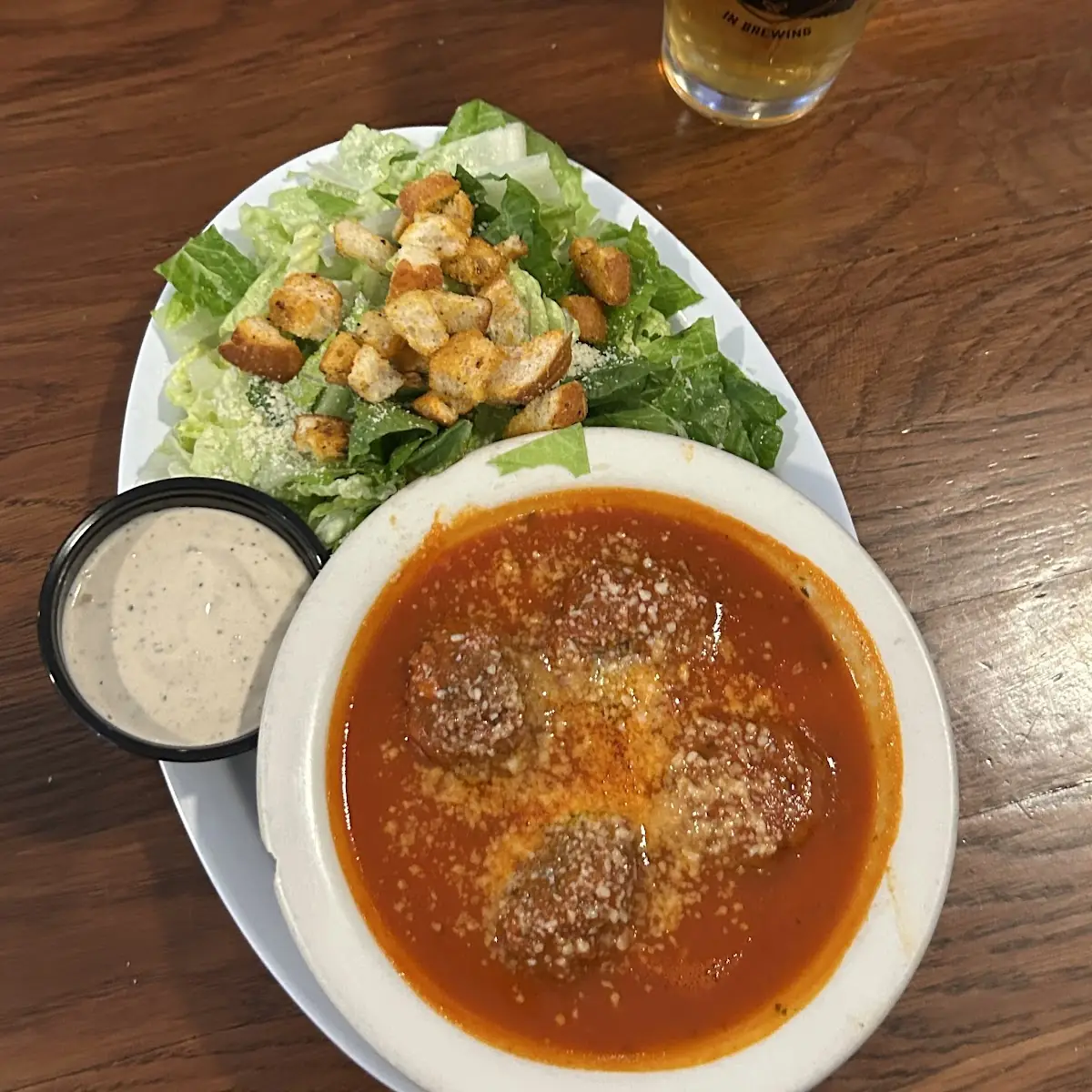 Caesar Salad & House Made Meatballs
