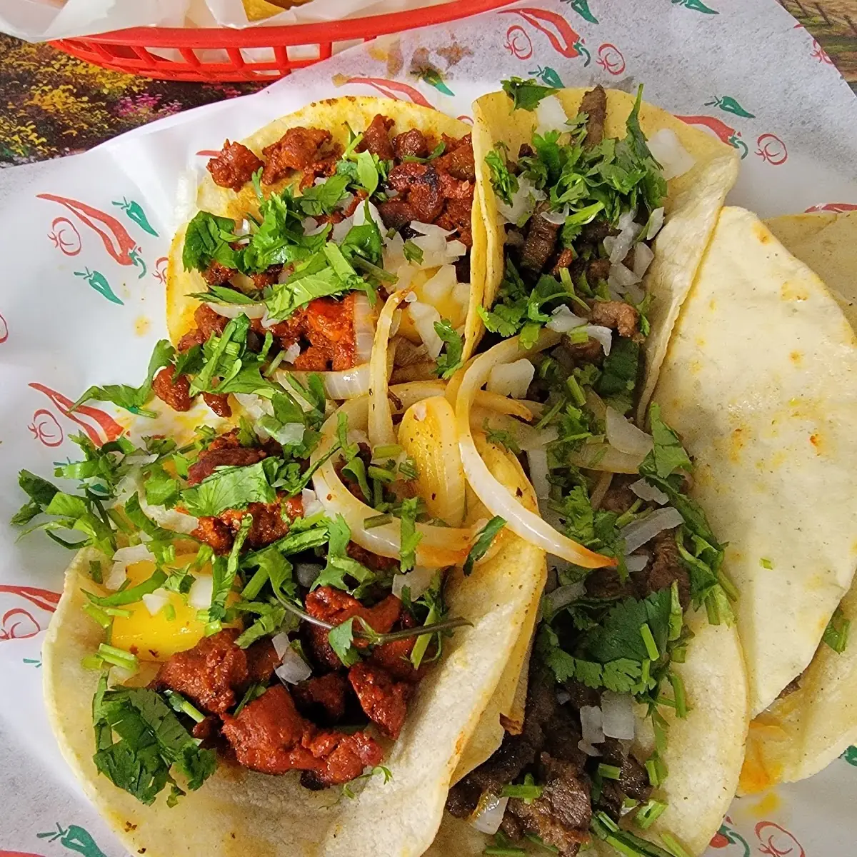 Al Pastor Taco Asada Taco Birria Taco