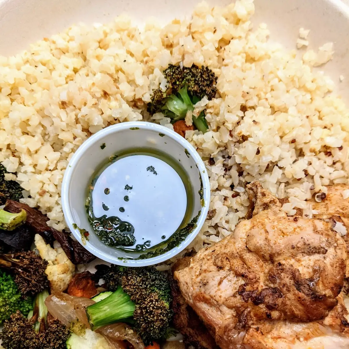 Blackened Chicken Protein Bowl with Fire Roasted Veggies
