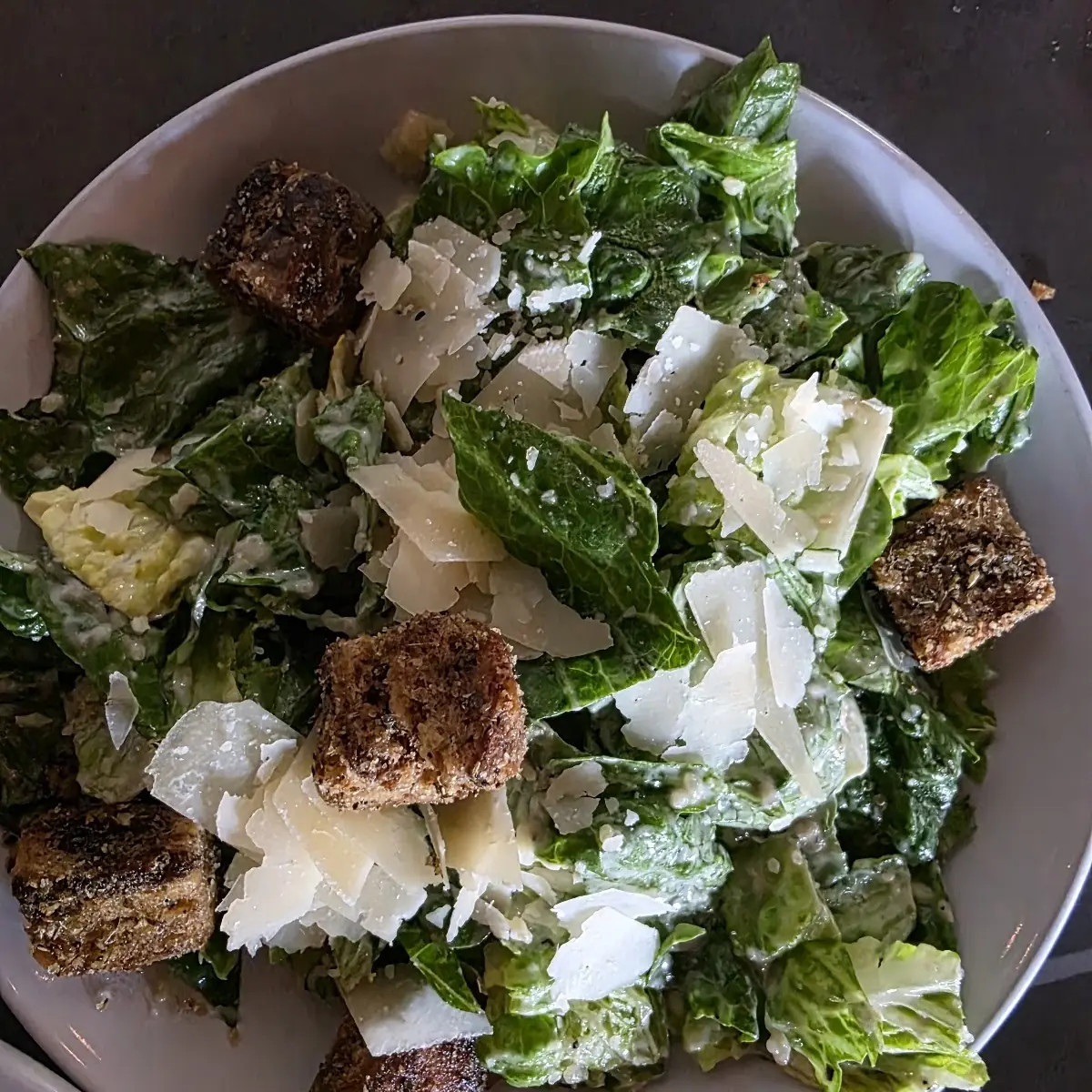 Caesar Salad with Parmesan Croutons