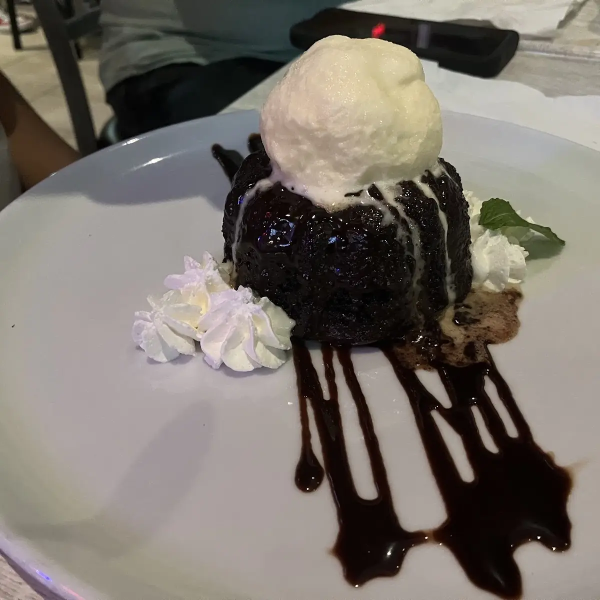 Chocolate Cake and Ice Cream