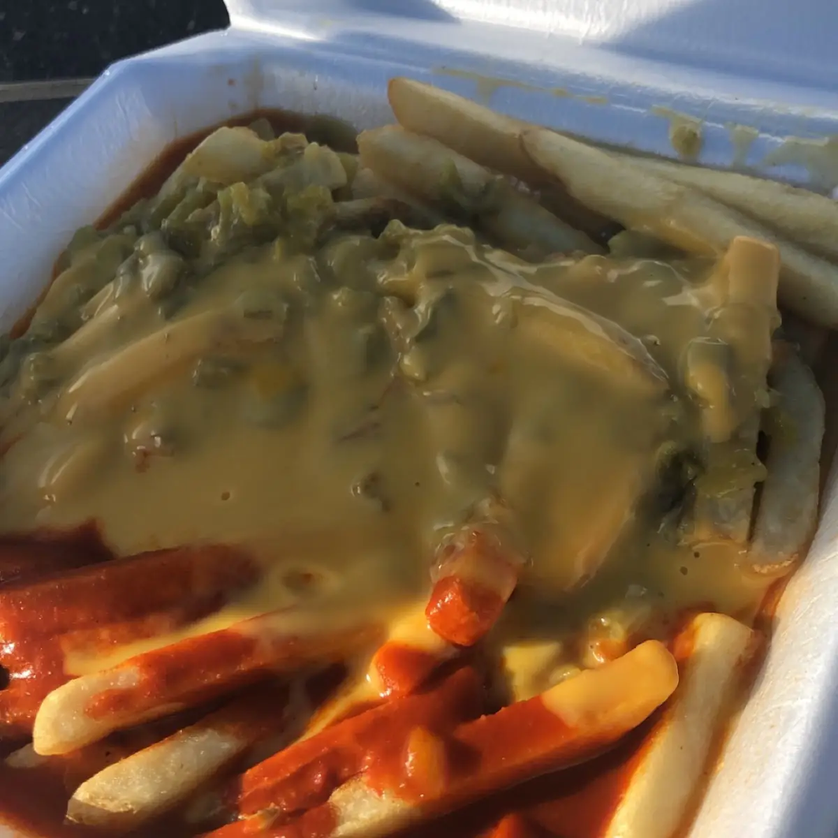 Chile Cheese Fries Red Green