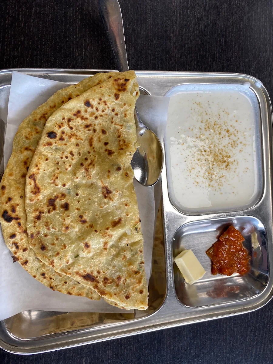 Paratha with Curd, Royal Indian Buffet and Sweets