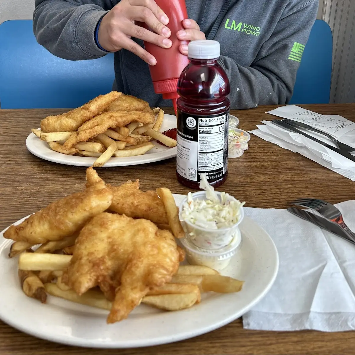 Battered Cod and Fries
