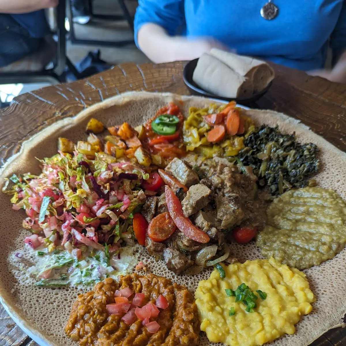 Combo Platter with Injera