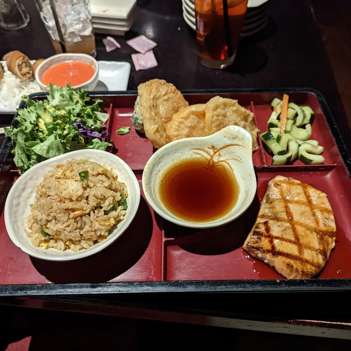 Grilled Salmon Bento Box